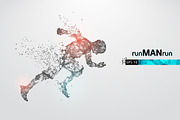 Silhouettes of running athlete, man, a Healthcare Illustration by Matrosovv (Thumbnail 4 of 4)