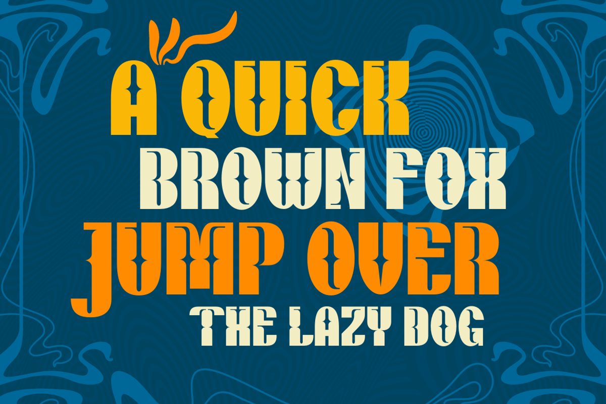 Bhikum | Groovy Retro Font, a Font by twinstd (Photo 5 of 12)