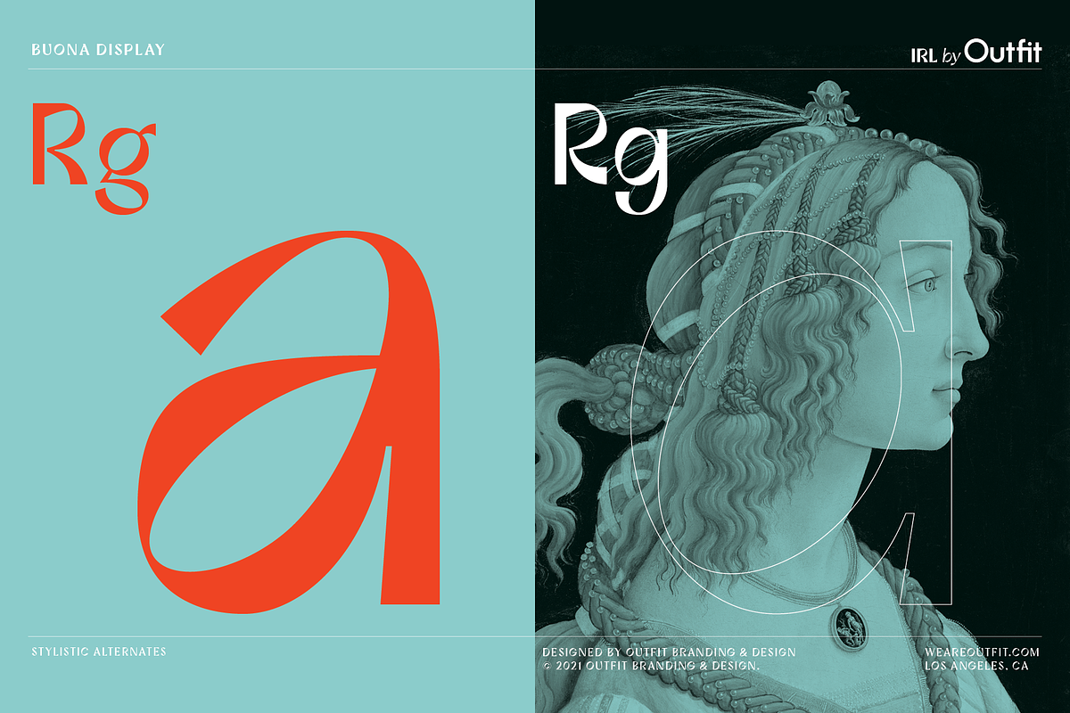 Buona Display Font Family, a Sans Serif Font by IRL by Outfit (Photo 7 of 11)
