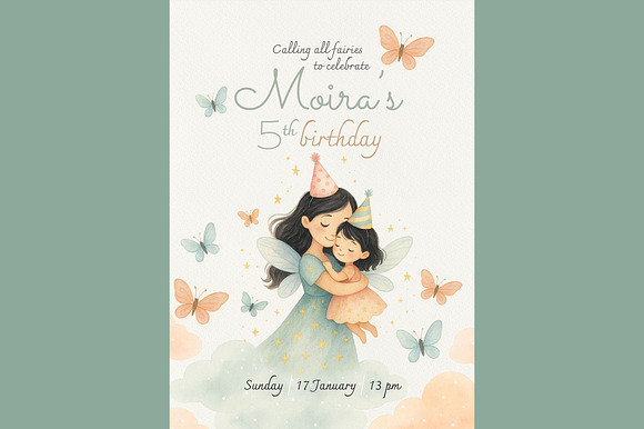 Invitation for fairy birthday preview 5