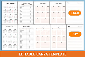 2024 Weekly Planner Canva 53 Week