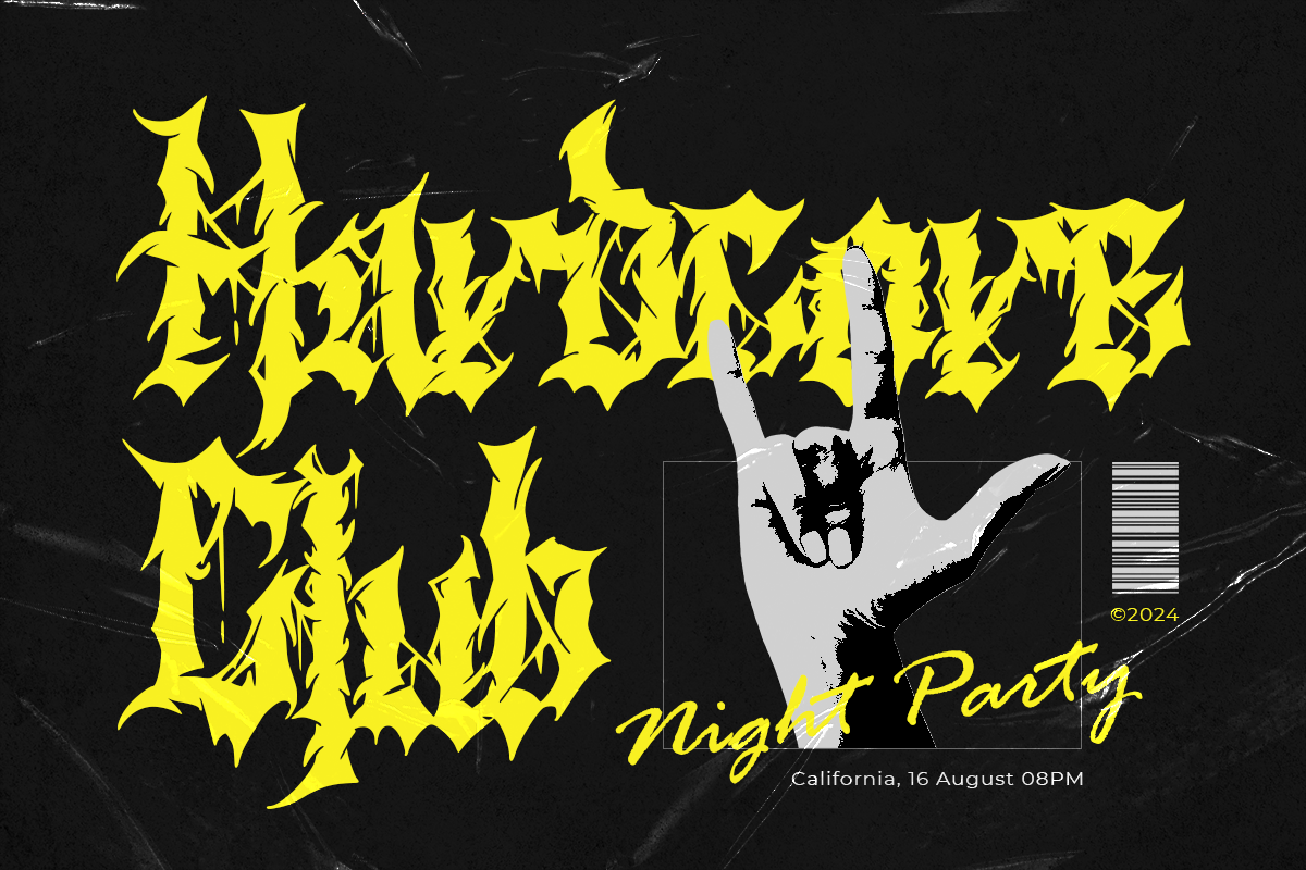 Dead Memories Death Metal Font, a Blackletter Font by Vampstudio (Photo 3 of 12)