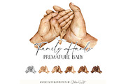 Family Hands Premature Baby & Angel, a Person Illustration by EkaterinaViArt (Thumbnail 1 of 4)