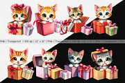 Kitten Clipart Gift, a Graphic by Artnoy (Thumbnail 2 of 5)