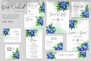 Blue orchid. Wedding invitation set., an Invitation Template by Nebbia (Thumbnail 1 of 6)