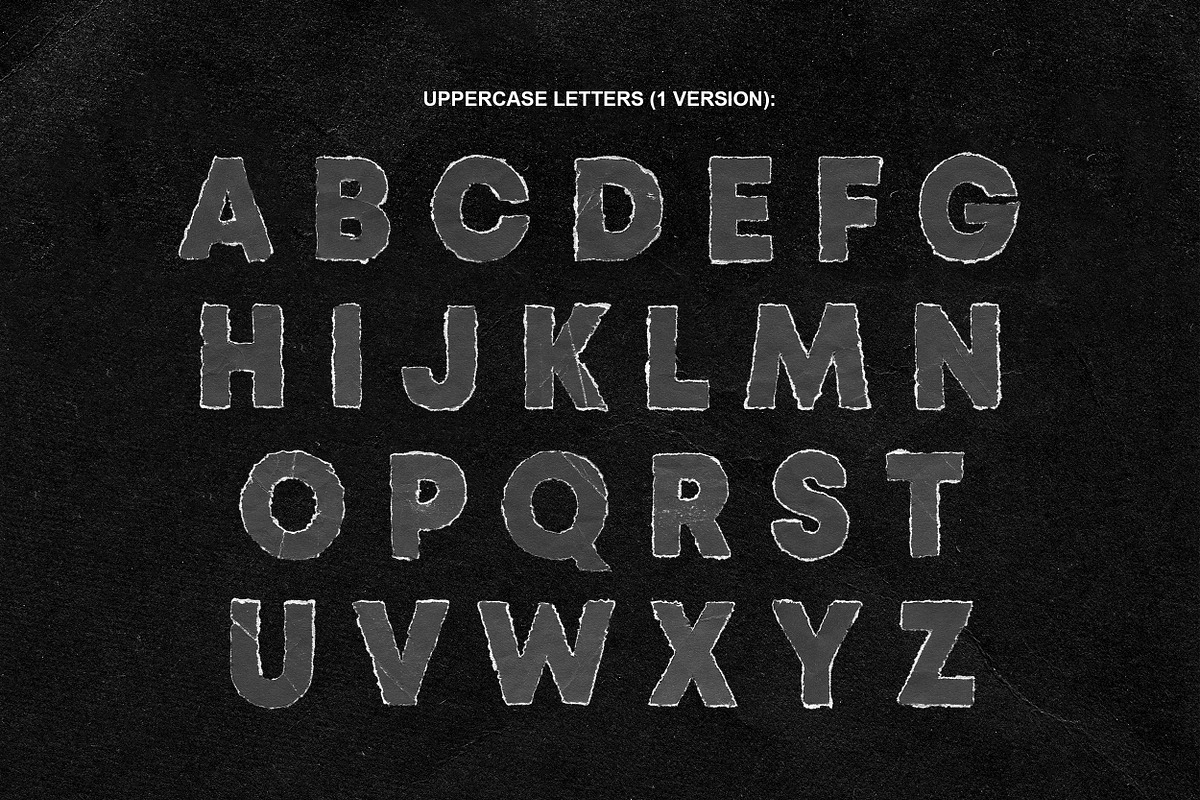 TORN PNG LETTERS PACK for Halloween, an Object Graphic by BORT GRAPHIC (Photo 6 of 11)