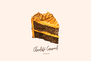 Watercolour Sweet Cakes, an Illustration by Nat (Thumbnail 5 of 6)