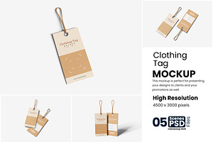 Clothing Tag Mockup, a Product Mockup by bimockup