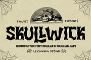 Skullwick - Horror Gothic Halloween, a Blackletter Font by Illushvara Design (Thumbnail 1 of 12)
