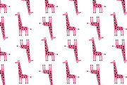Pink Animals, A Giraffe, a Pattern Graphic by Irene Loal (Thumbnail 3 of 3)