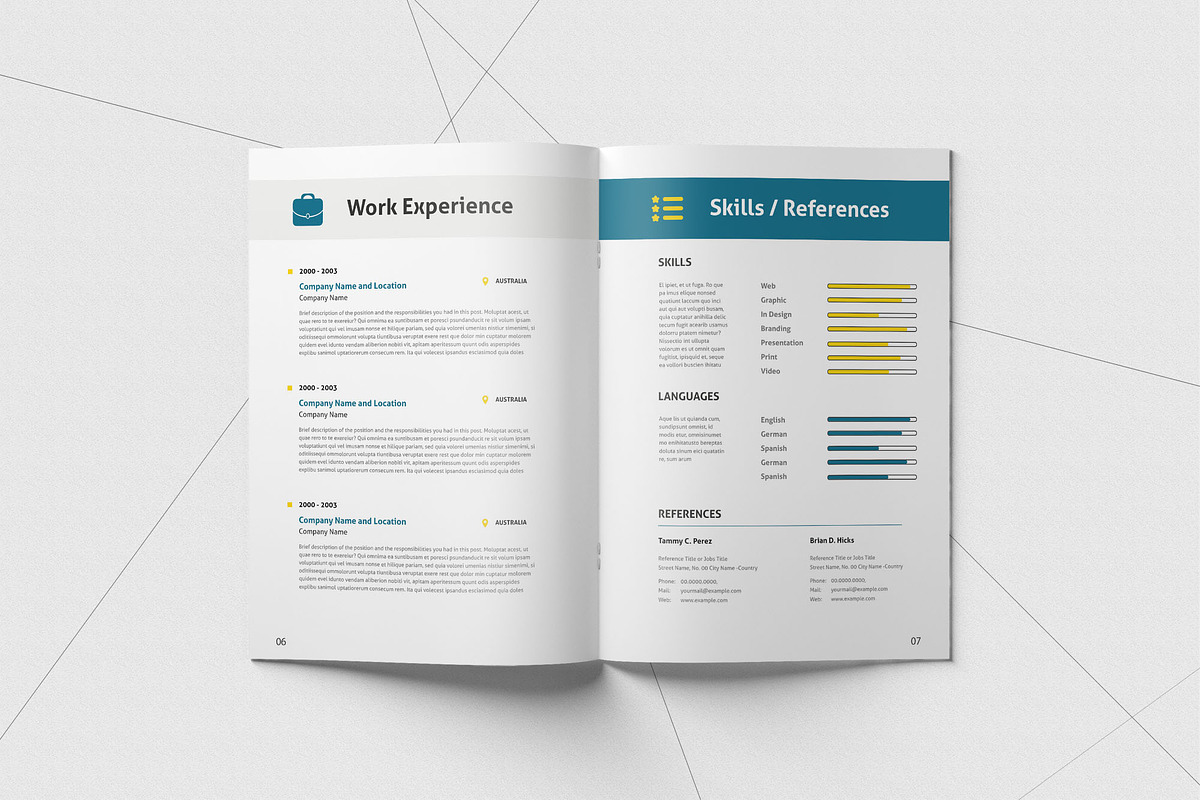 Resume CV Booklet (10 Pages), a Resume Template by Graphic Template (Photo 5 of 7)