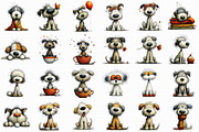 Whimsical Fluffy Dog Clipart, an Illustration by Libby Wishes (Thumbnail 4 of 7)