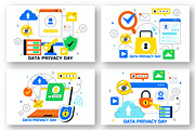 10 Data Privacy Vector Illustration, a Person Illustration by denayunebgt (Thumbnail 2 of 4)