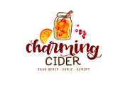 Charming Cider, a Script Font by OnTheSpotStudio (Thumbnail 1 of 3)