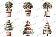 Cute Christmas Topiaries Tree, an Illustration by DreamArtGraphic (Thumbnail 2 of 4)