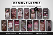 100 Girly Pink Instagram Reels, a Social Media Template by DigiPax (Thumbnail 1 of 10)