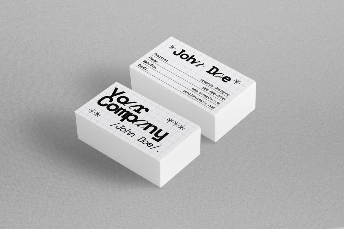 White Minimalist Business Card, a Business Card Template by graphicook (Photo 2 of 3)
