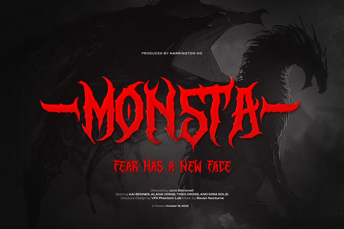 Lord Eratgon | Death Metal Font, a Blackletter Font by Denustudios (Photo 4 of 12)