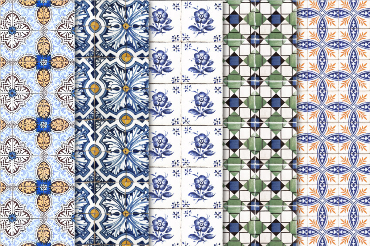Digital Papers Lisbon Tiles Set 02 preview 3