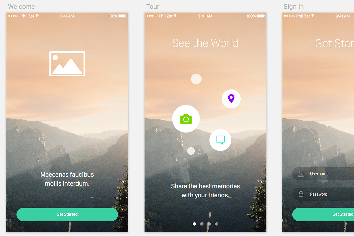 iOS 10 App Template (Sketch 3), an UI Kit Template by Phil Zet (Photo 2 of 8)