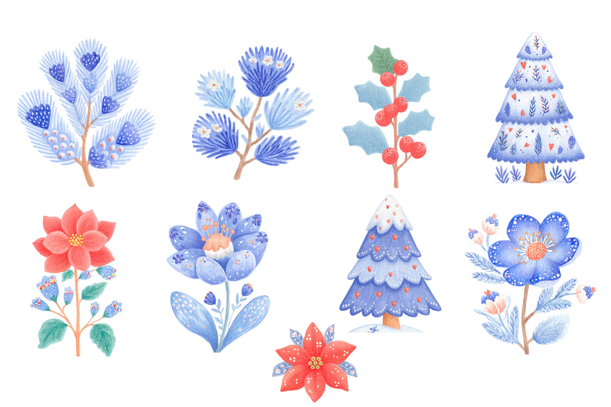 Watercolor Polar Bear Christmas, an Illustration by Designworld (Photo 3 of 4)