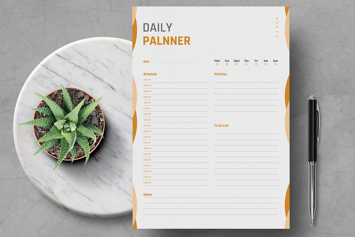 Daily Planner Design Template