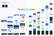 BusinessPRO | PSD & XD mobile first, a Landing Page Template by Milo Studio (Thumbnail 1 of 10)