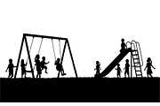50 Kids Playground Silhouette Bundle, an Illustration by Gfx_Store (Thumbnail 39 of 51)