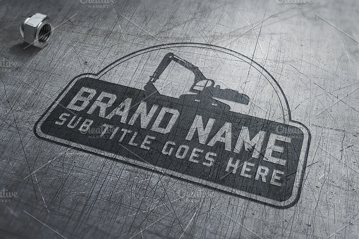 Construction Logo. Vector & Mock-Up, a Branding & Logo Template by Multiple (Photo 1 of 5)
