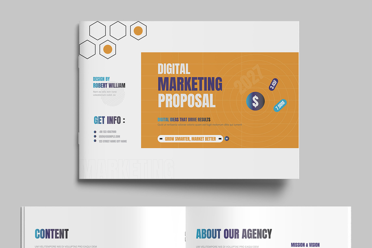 Clean Digital Marketing Proposal, a Brochure Template by MightyDesign (Photo 2 of 8)