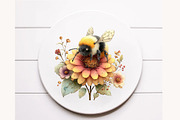 Whimsical GardenBee Clipart, a Seasonal Illustration by Designworld (Thumbnail 10 of 10)