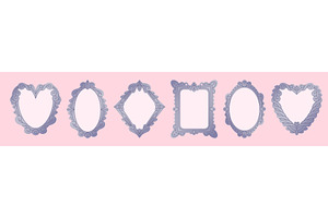 Antique mirror frames set, an Illustration by art PVP - market