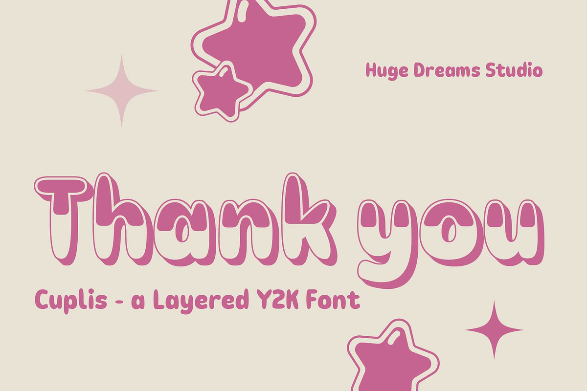 Cuplis - Y2K Handwriting Font, a Sans Serif Font by Huge Dream Studio (Photo 9 of 9)