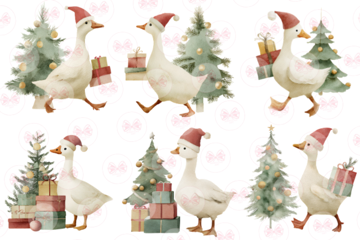 Christmas Silly Goose Clipart, an Illustration by Markicha Art (Photo 4 of 5)