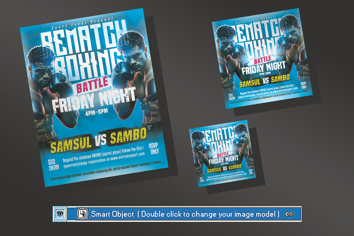 Boxing Sport Flyer Template, a Flyer Template by regalDRAW (Photo 4 of 5)