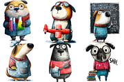 Whimsical Dogs With Big Jobs, an Animal Illustration by PrintHaven Designs (Thumbnail 8 of 10)