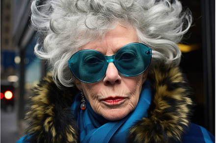 Fashion senior lady in winter, a Person Photo by Lermont51