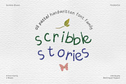 Oil Pastel Font Scribble Stories, a Handwritten Font by Perplexitics (Thumbnail 1 of 10)
