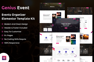 Genius Event Organizer Elementor Kit