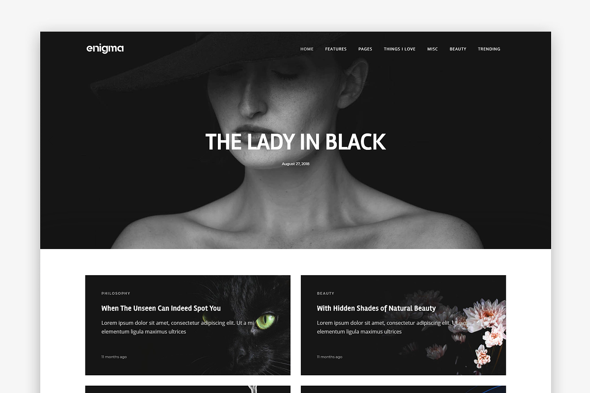 Enigma - WordPress Blog Template, a WordPress Template by PerfectlyThemed