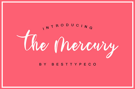Mercury, a Handwritten Font by Besttypeco