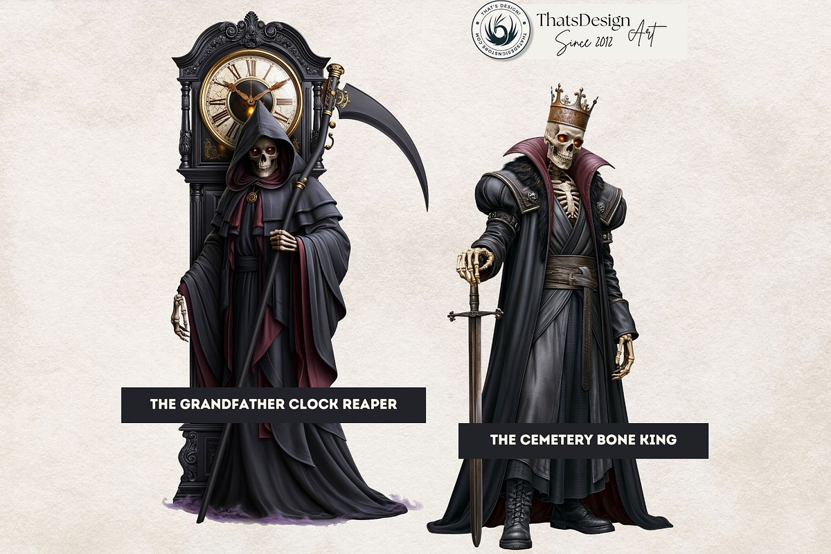 Halloween Nightmares Cliparts, a Seasonal Illustration by ThatsDesignArt (Photo 4 of 15)