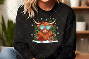 Cute Christmas Light Highland Cow, an Illustration by Craft Nest (Thumbnail 4 of 6)
