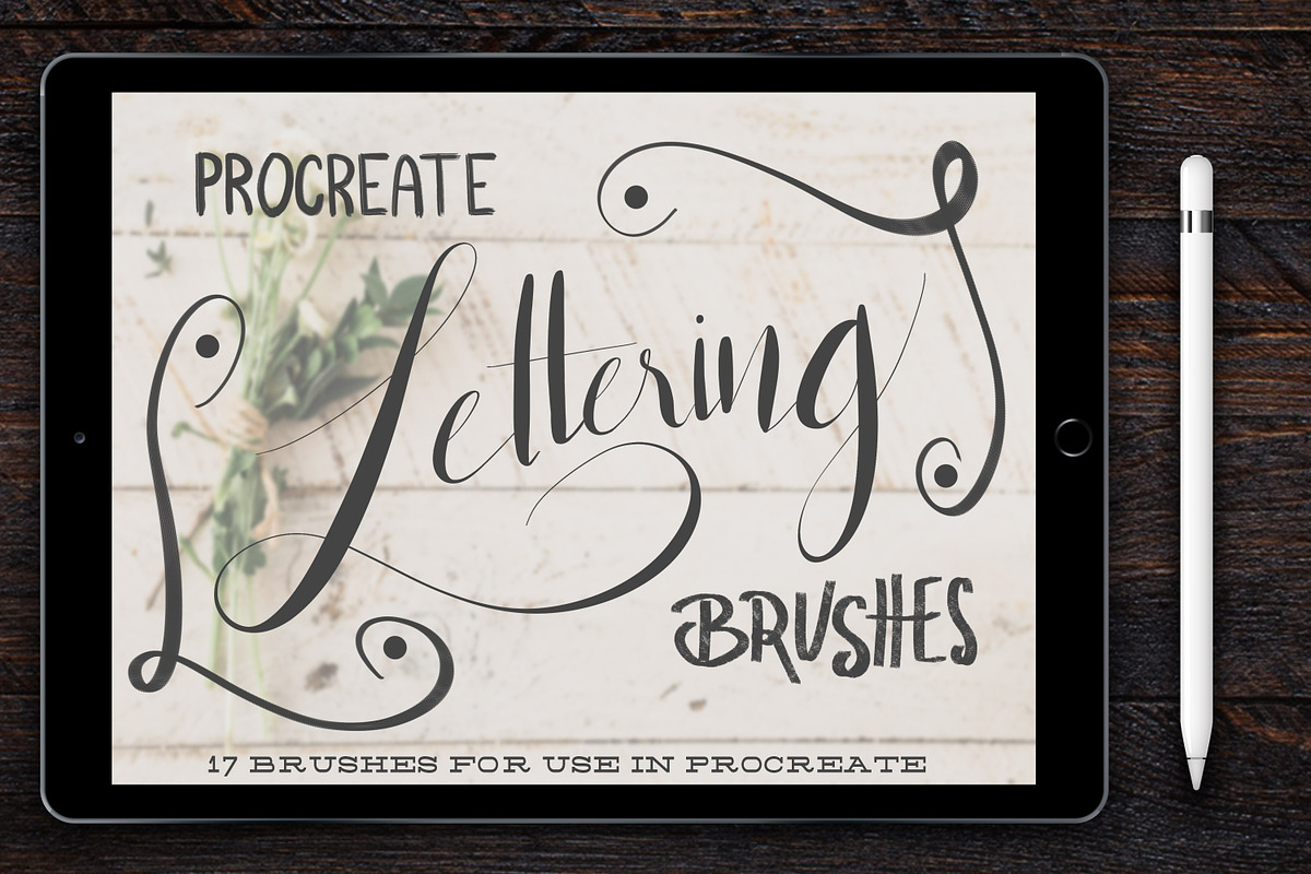 Procreate Lettering Brushes, a Brush Add-On by Zach Terrell Design (Photo 1 of 4)