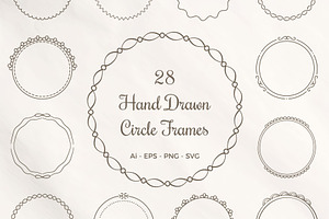 Hand Drawn Circle Frames, a Graphic by PixMarket