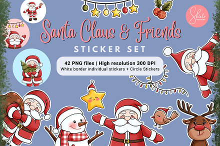 Santa Claus & Friends - Sticker Set