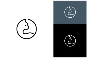 Cat Kitten Circle Line Logo, a Branding & Logo Template by ika trisiana
