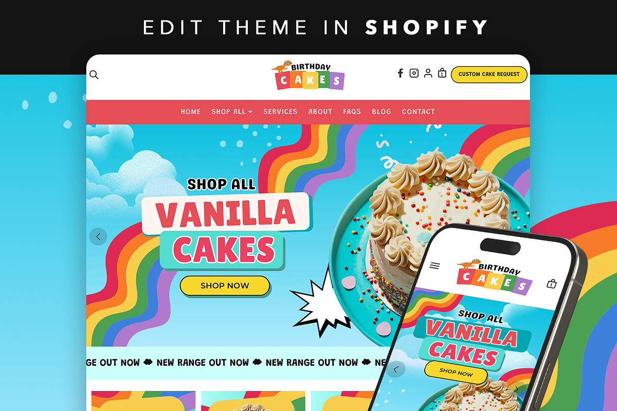 Kids Birthday Cake Shopify Theme, a Shopify Template by Template Twist Shop (Photo 1 of 8)
