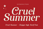 Cruel Summer, a Serif Font by Wow Magic (Thumbnail 1 of 3)
