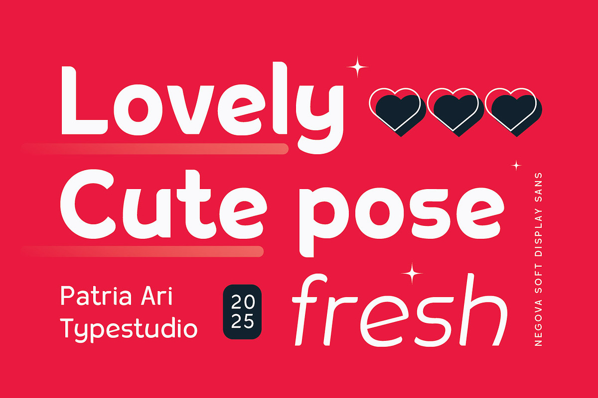 Negova Curved Display Sans, a Sans Serif Font by Patria Ari (P4tcreativa) (Photo 3 of 5)